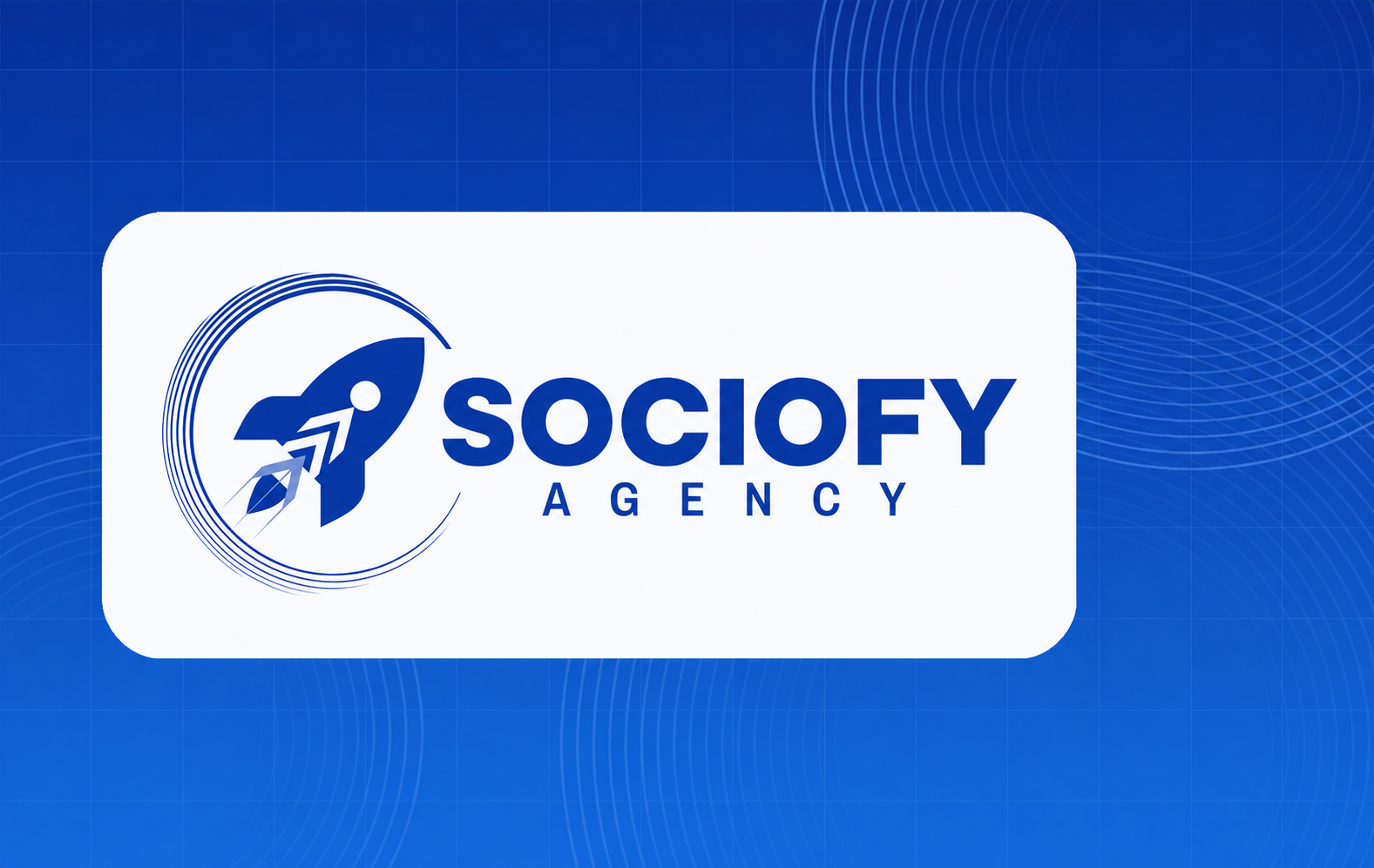 Sociofy blue brand identity graphic
