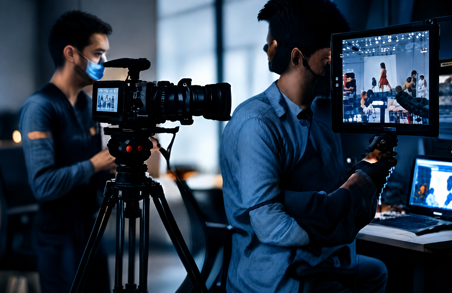 Video production and editing setup