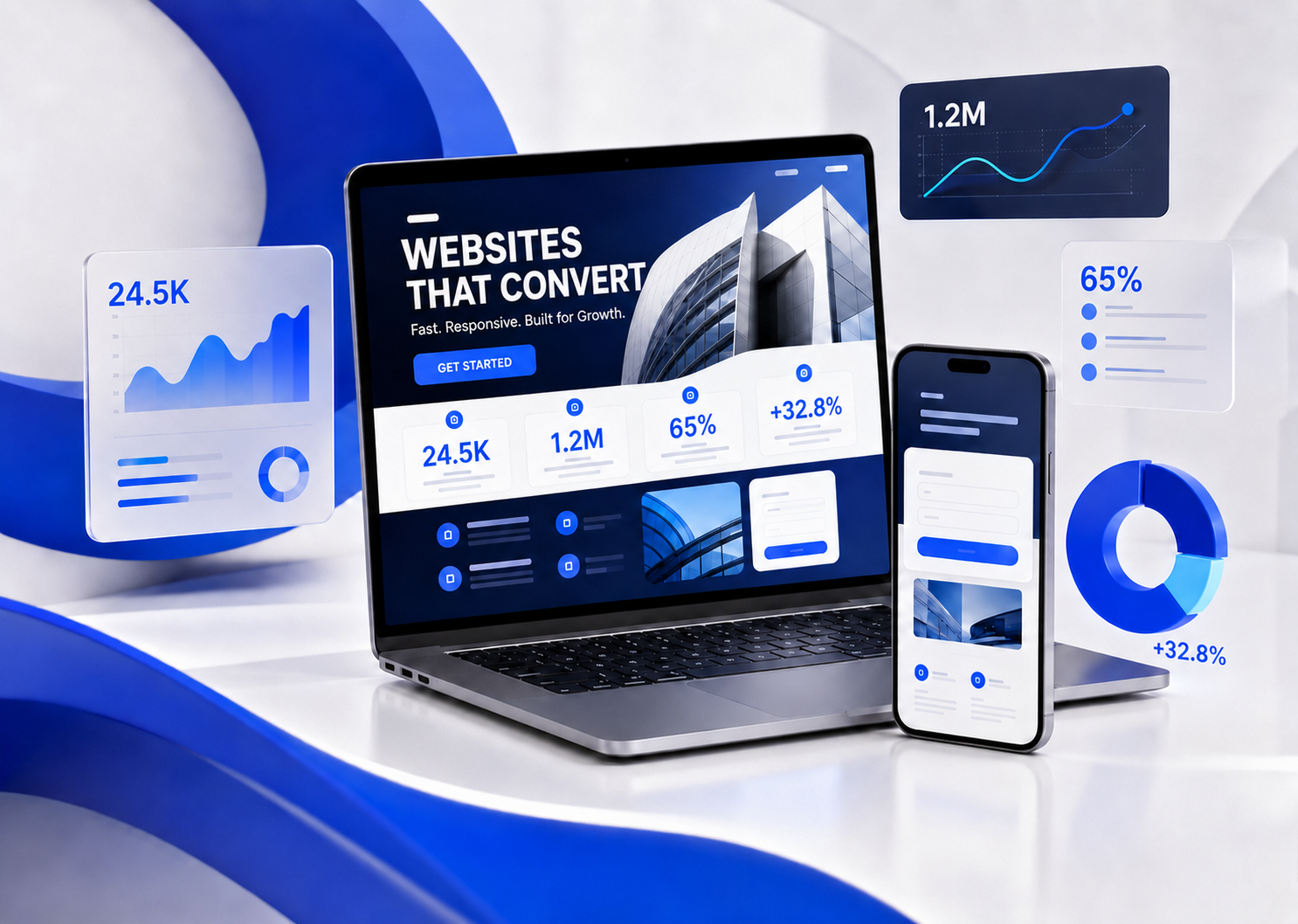 Search and website analytics interface